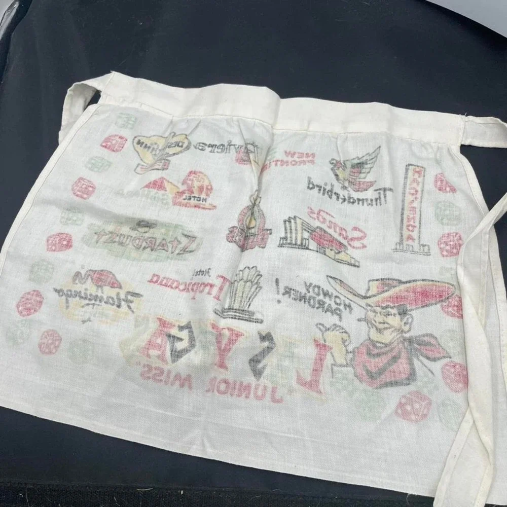 Rare Retro 1960's Junior Miss‎ Apron From Las Vegas(mcp27)